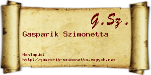 Gasparik Szimonetta névjegykártya